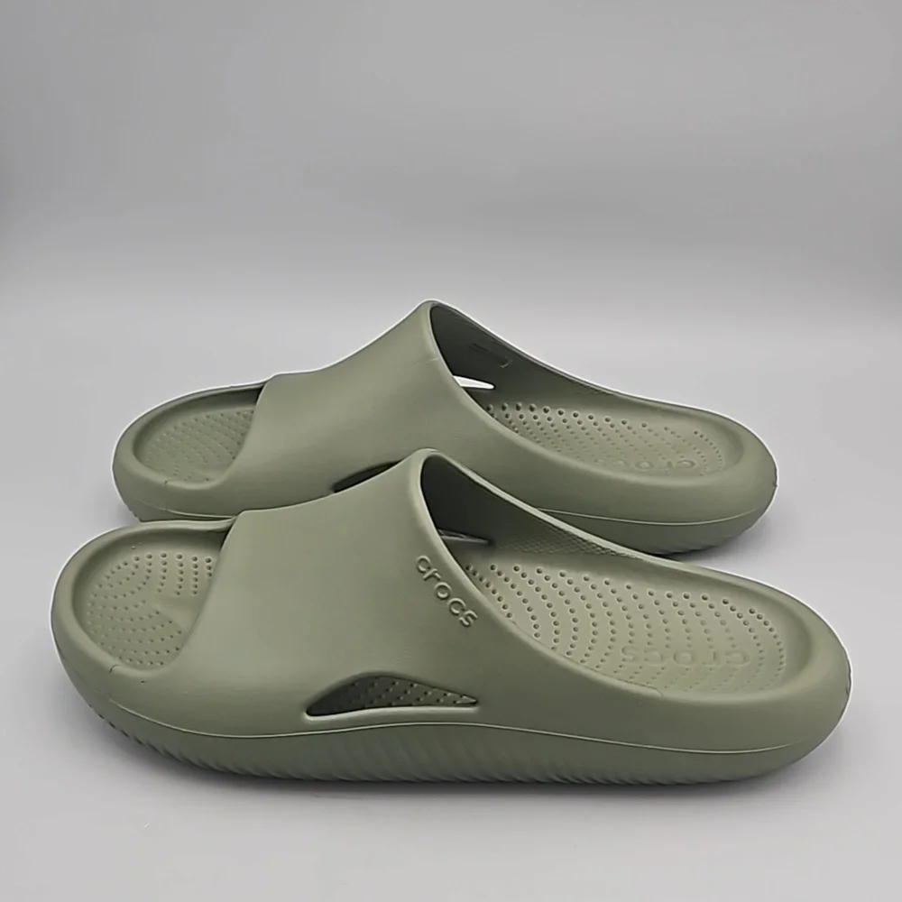 Crocs Mellow Slide Green Recovery Sandals Men size 11